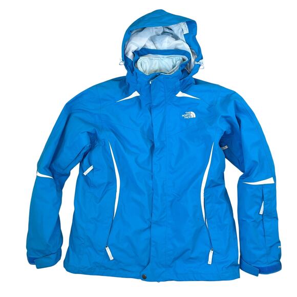 The North Face Triclimate Hyvent 3-in-1 Jacket Womens L Insulated Snow Ski Blue - Picture 1 of 16